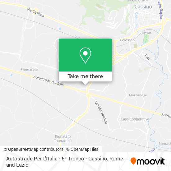 Autostrade Per L'Italia - 6° Tronco - Cassino map