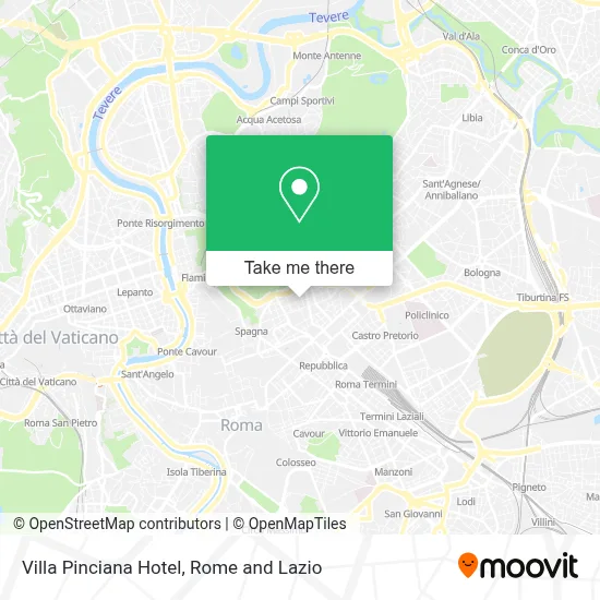 Villa Pinciana Hotel map