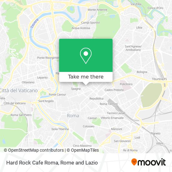 Hard Rock Cafe Roma map
