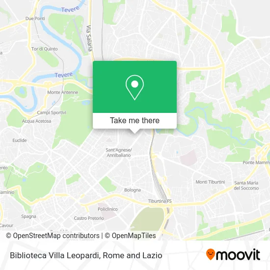 Villa Leopardi Library map