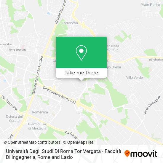 Università Degli Studi Di Roma Tor Vergata - Facoltà Di Ingegneria map