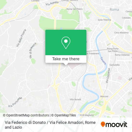 Via Federico di Donato / Via Felice Amadori map