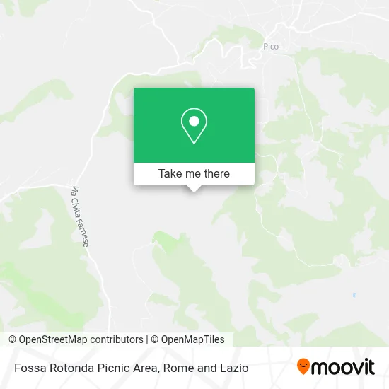 Fossa Rotonda Picnic Area map