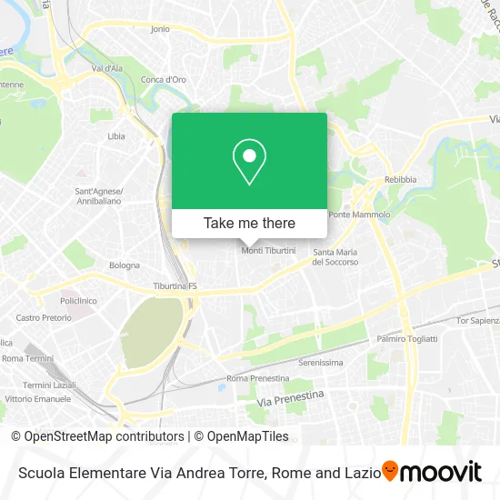 Andrea Torre Street Elementary School map