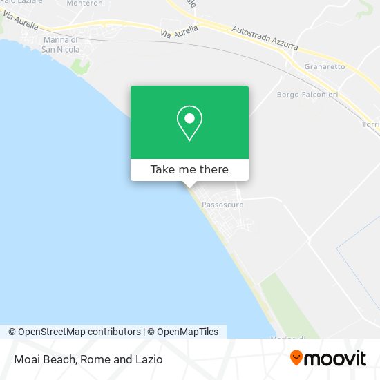 Moai Beach map