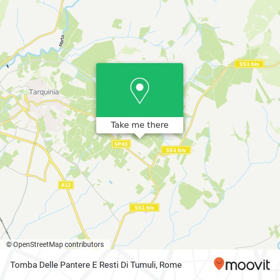 Tomba Delle Pantere E Resti Di Tumuli map