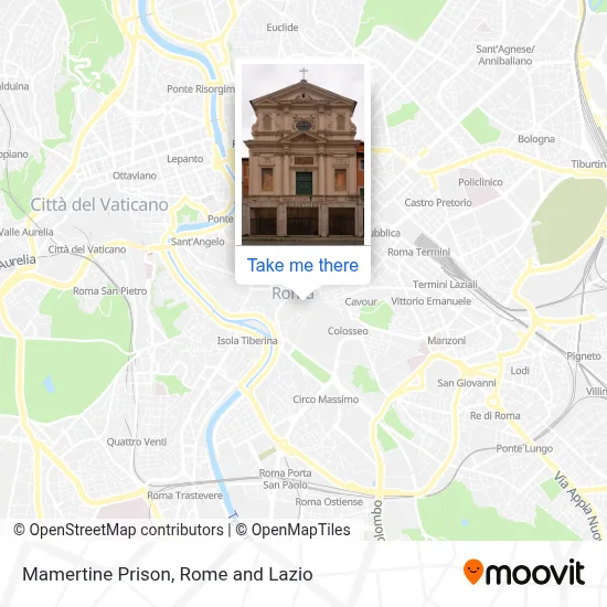 Mamertine Prison map