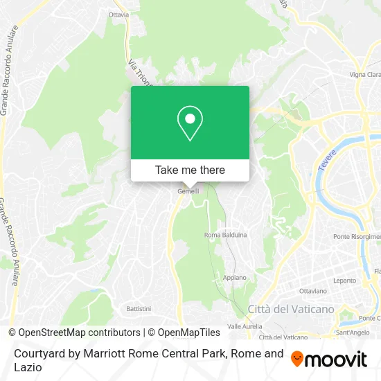 Courtyard by Marriott Rome Central Park map
