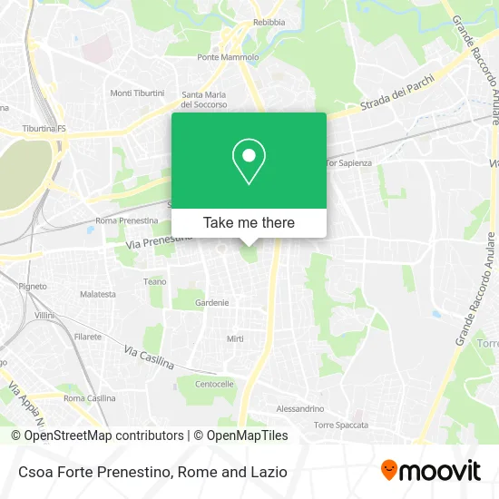Forte Prenestino Social Center map