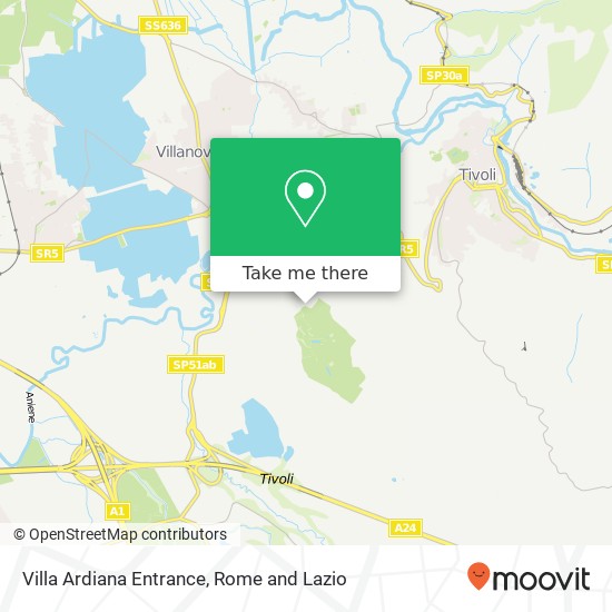 Villa Ardiana Entrance map