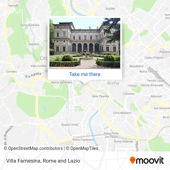 Villa Farnesina map