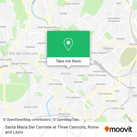 Santa Maria Del Carmine at Three Cannons map