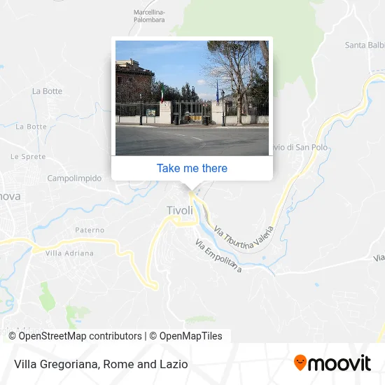 Villa Gregoriana map