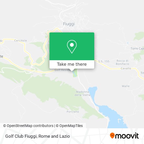 Golf Club Fiuggi map