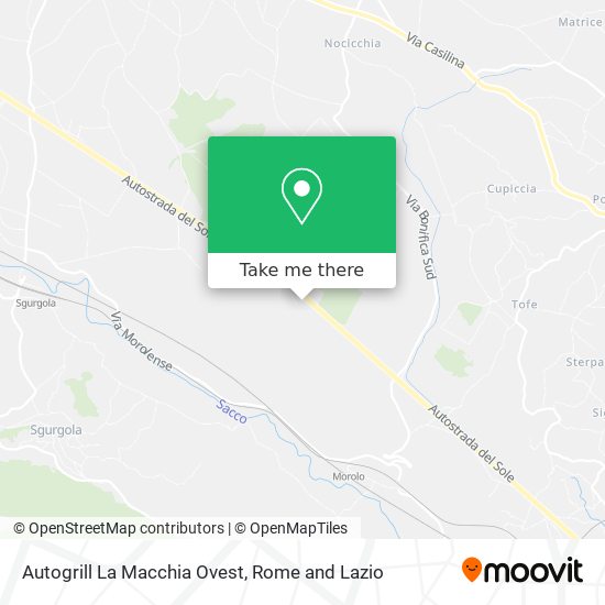 Autogrill La Macchia Ovest map