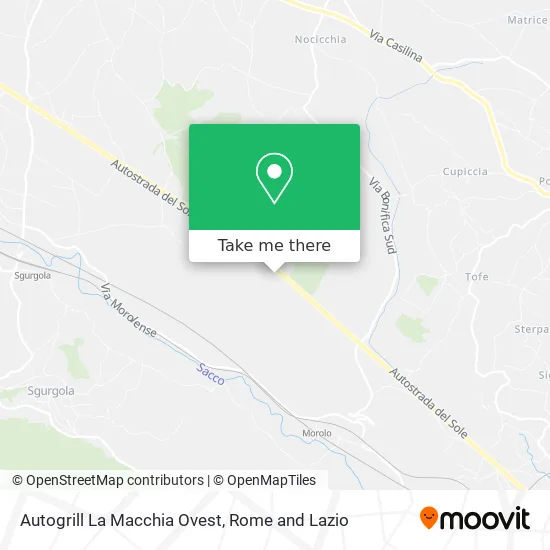 Autogrill La Macchia West map