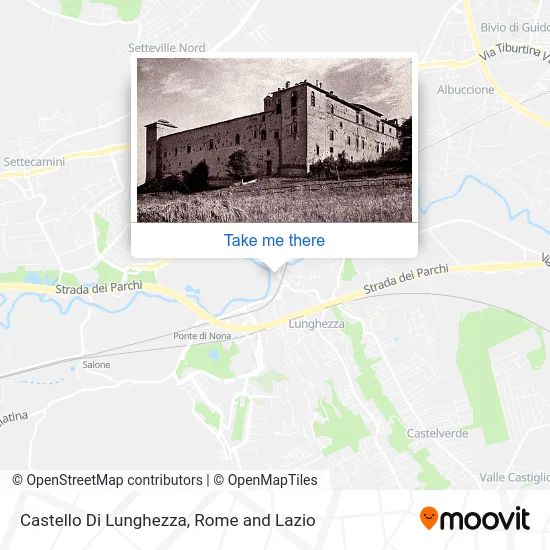 Lunghezza Castle map