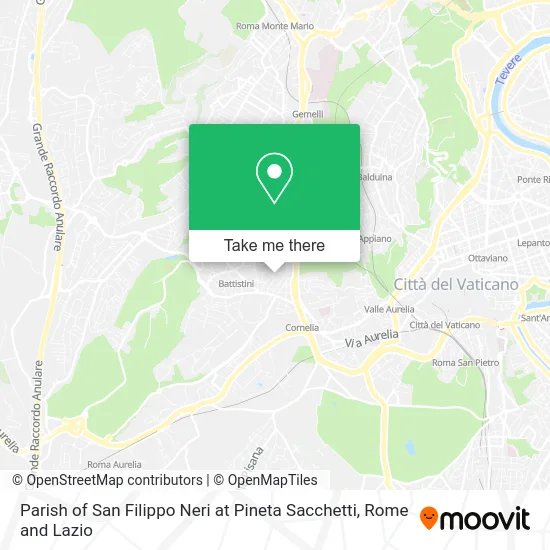 Parish of San Filippo Neri at Pineta Sacchetti map