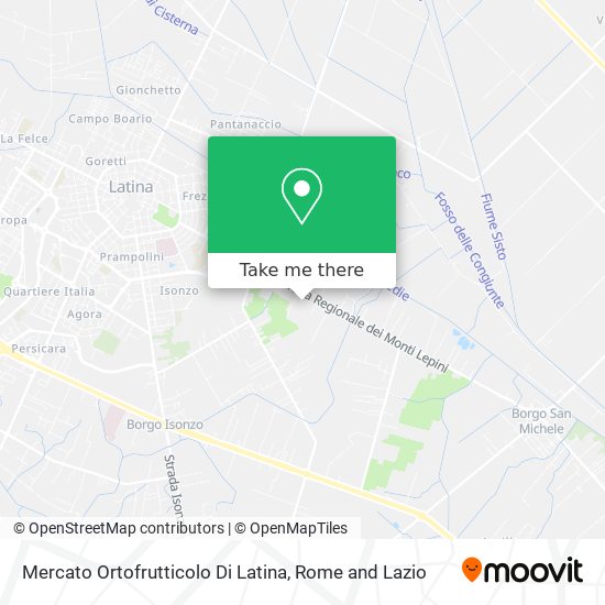 Mercato Ortofrutticolo Di Latina map