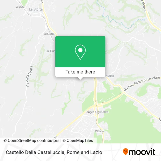 Castelluccia Castle map