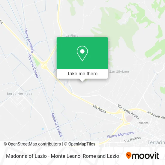 Madonna of Lazio - Monte Leano map