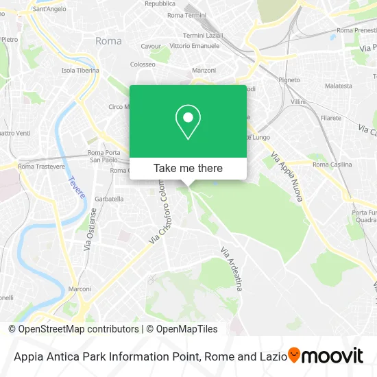 Appia Antica Park Information Point map