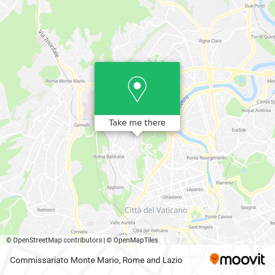 Commissariato Monte Mario map