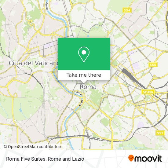 Roma Five Suites map
