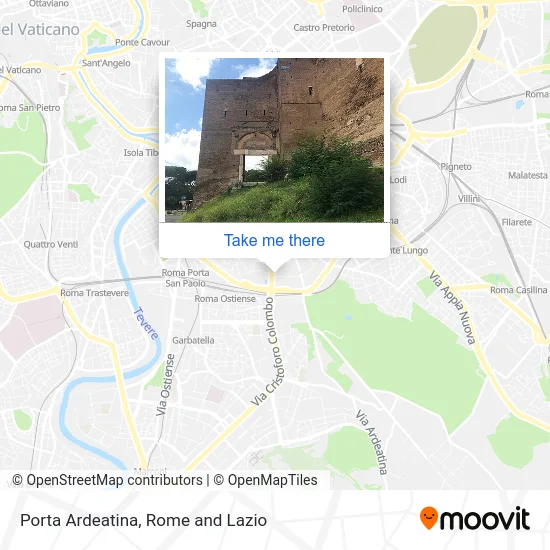 Ardeatina Gate map