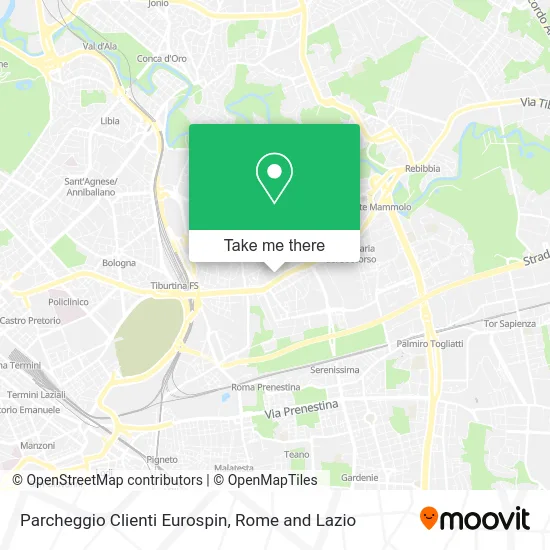 Parcheggio Clienti Eurospin map
