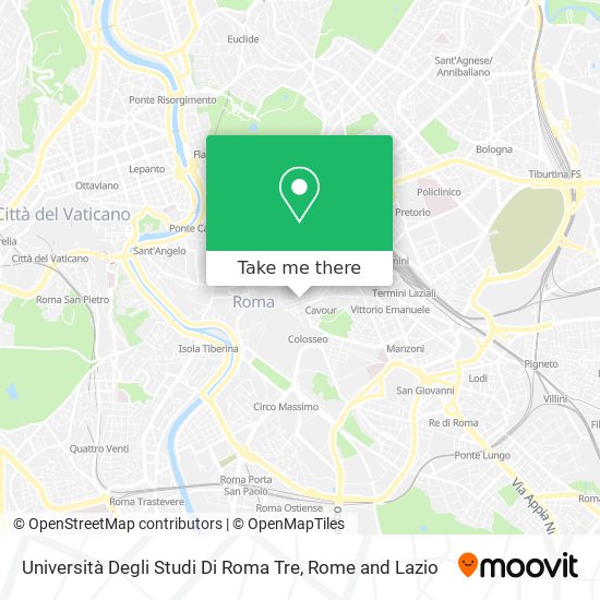 Università Degli Studi Di Roma Tre map