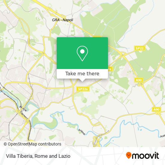 how to get to villa tiberia in roma by bus metro or train