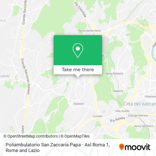 Poliambulatorio San Zaccaria Papa - Asl Roma 1 map