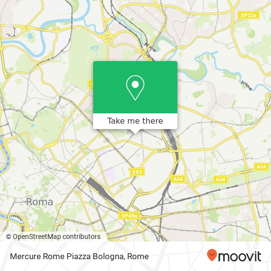 Mercure Rome Piazza Bologna map