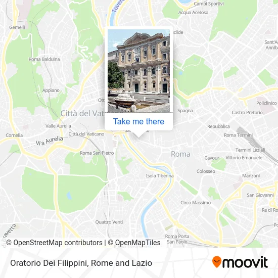 Oratory of the Philippians map