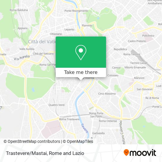 Trastevere/Mastai map