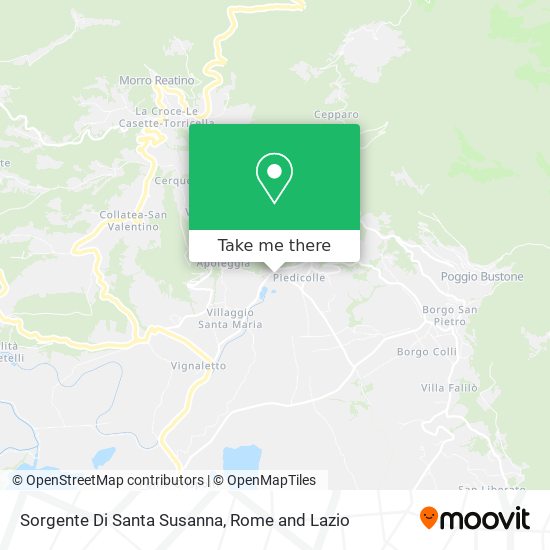 Sorgente Di Santa Susanna map