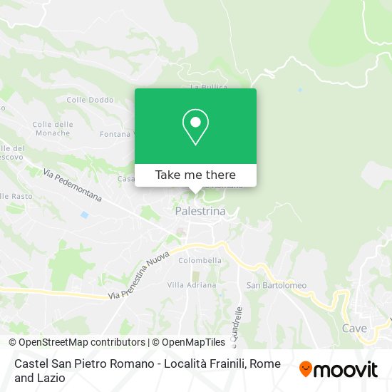 Castel San Pietro Romano - Località Frainili map