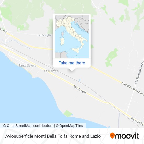 Aviosuperficie Monti Della Tolfa map