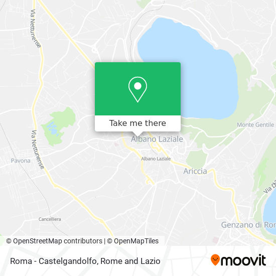 Roma - Castelgandolfo map