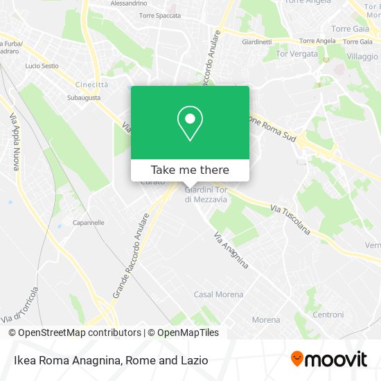 Ikea Roma Anagnina map
