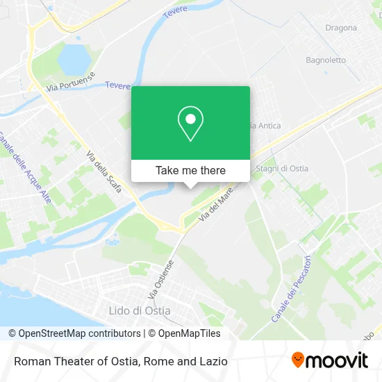 Roman Theater of Ostia map