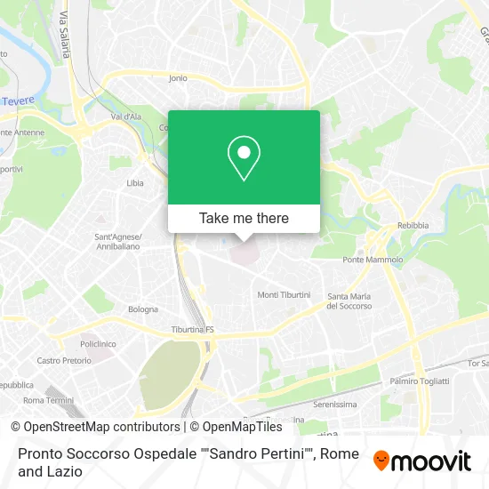 Emergency Room Sandro Pertini Hospital map