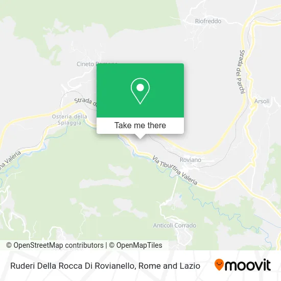 Ruins of Rovianello Castle map