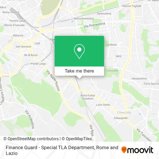 Finance Guard - Special TLA Department map