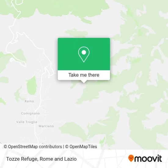 Tozze Refuge map