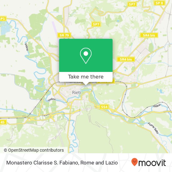 Monastero Clarisse S. Fabiano map