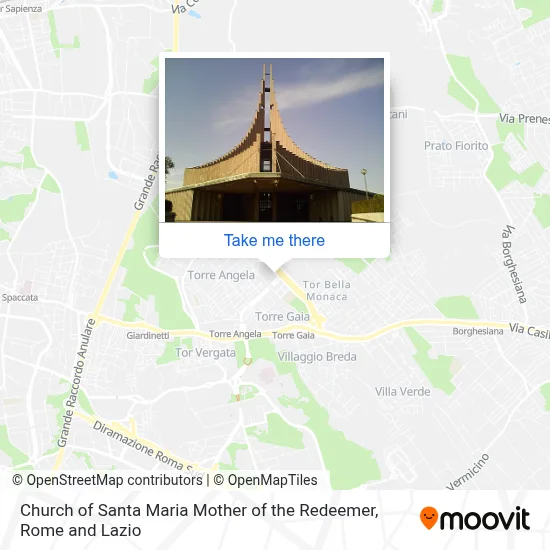 Church of Santa Maria Mother of the Redeemer map