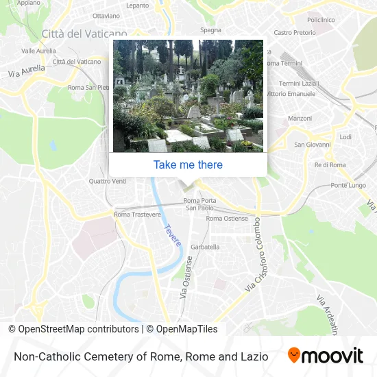Non-Catholic Cemetery of Rome map