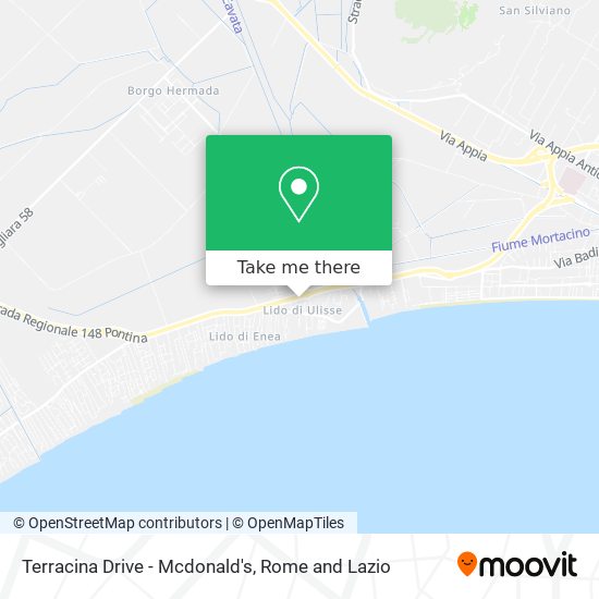 Terracina Drive - Mcdonald's map